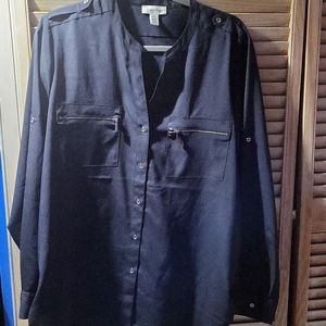 Charcoal Gray Calvin Klein Blouse